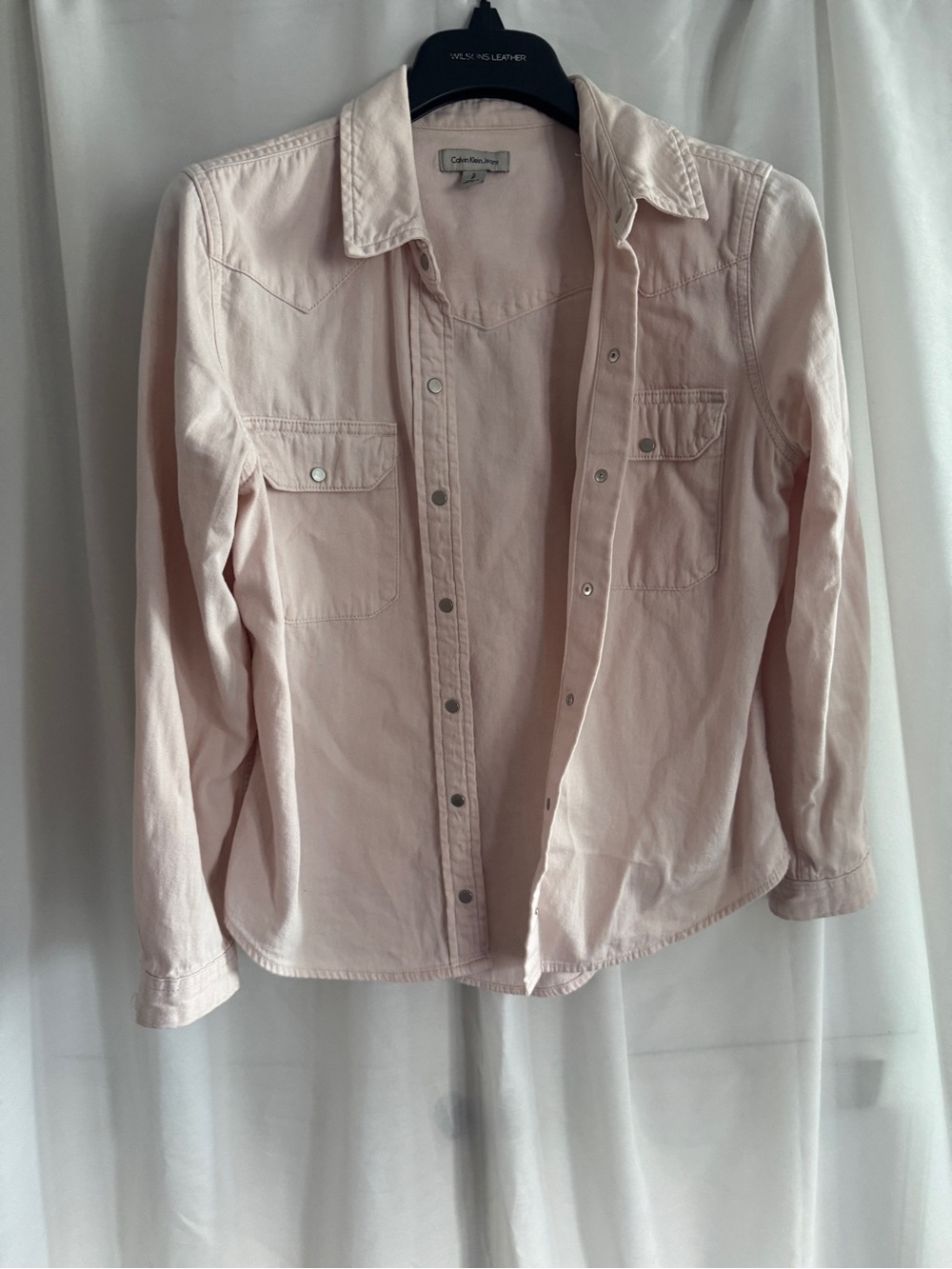 Calvin Klein  women’s Light Pink Button-Up Shirt